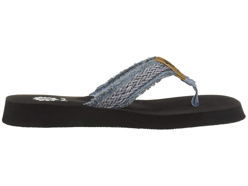 Yellow Box Women's Fianni Sandal, Denim, 9 M US - Image 3